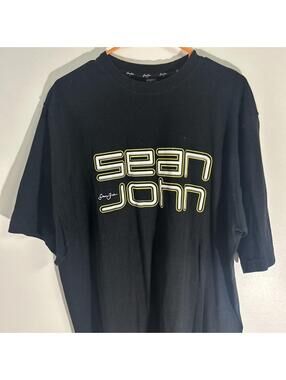 Sean John black and yellow cotton t-shirt